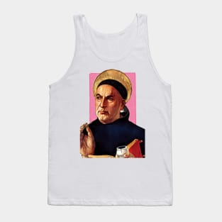 Italian priest Thomas Aquinas illustration Tank Top